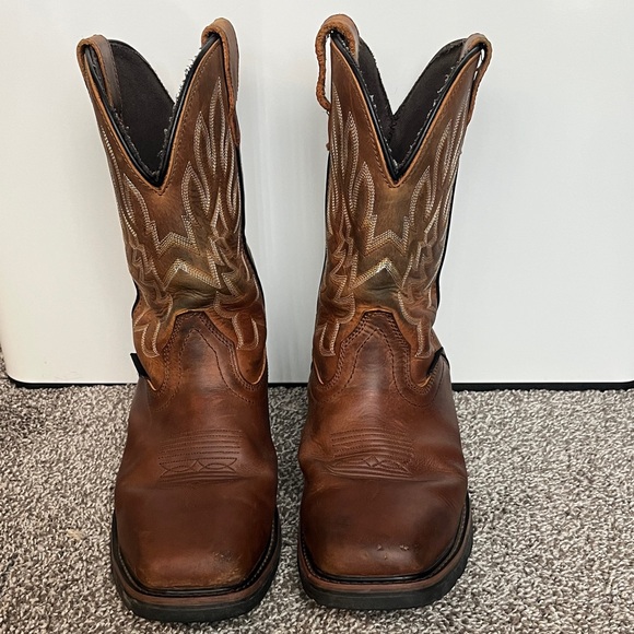 Wolverine Rancher Pull on Brown Leather Boots - Picture 2 of 16